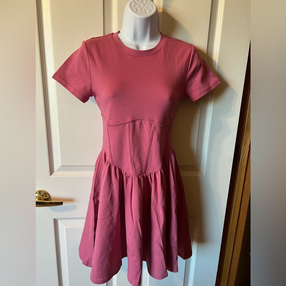 Darong Crew Neck Short Sleeve Dress